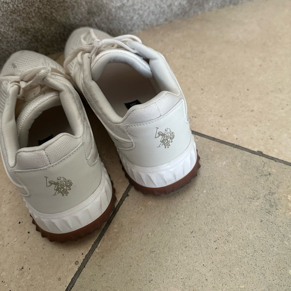 U.S. POLO ASSN Women’s cream Athletic Sneakers Size 10 US - Picture 4 of 9